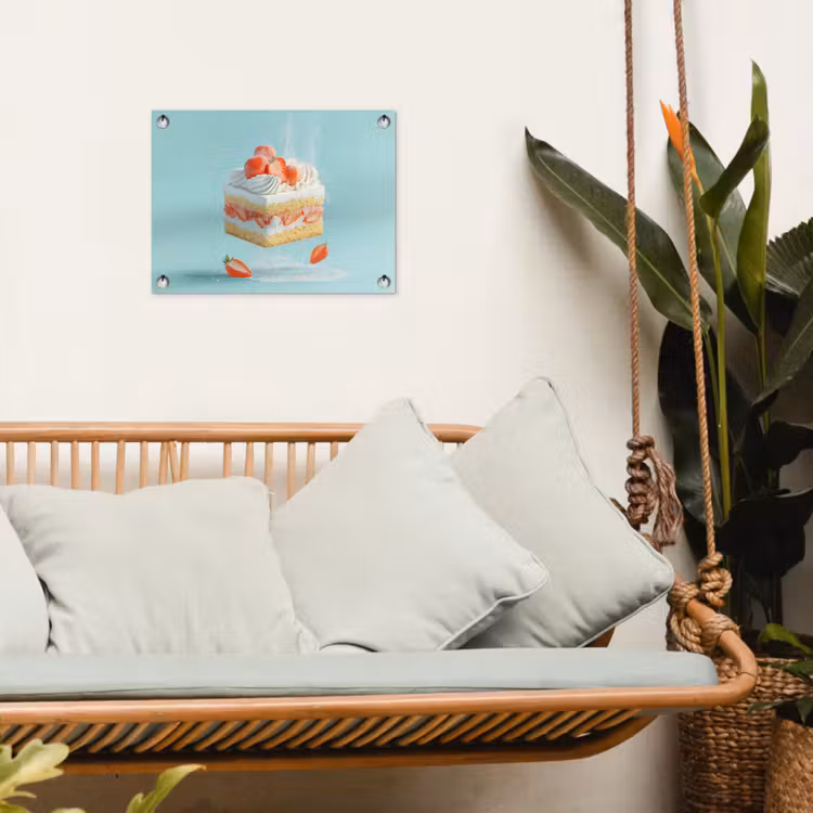 Tuinposter - Slagroom - Taart - Blauw - Eten — 5