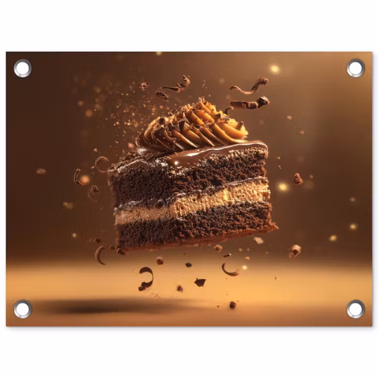 Tuinposter - Taart - Chocolade - Eten - Brownie — 1