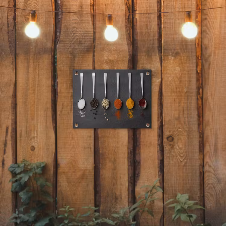 Tuinposter - Specerijen - Lepels - Tafel - Rustiek - Kruiden — 2
