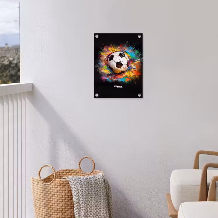 Tuinposter - Voetbal omringd door verfklodders — 3