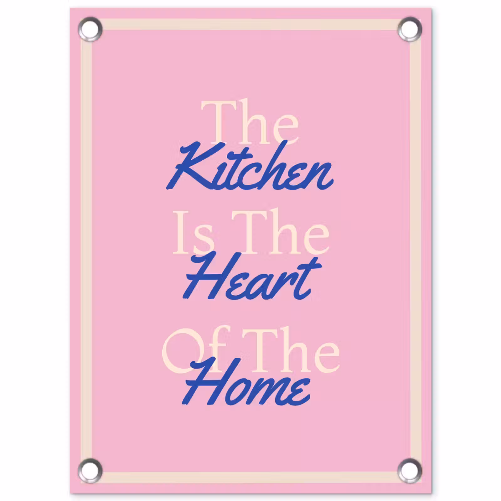 Tuinposter - Tekst - Blauw - Keuken - Kader — 1