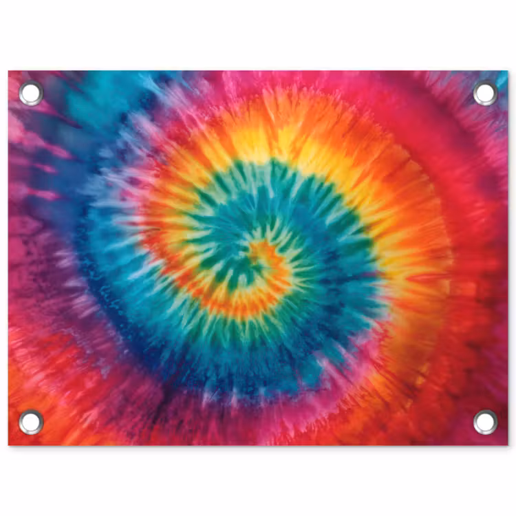 Tuinposter - Regenboogkleuren - Tie dye - — 1