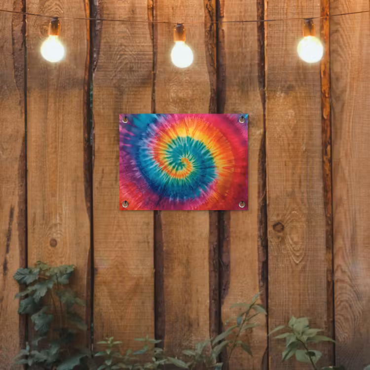 Tuinposter - Regenboogkleuren - Tie dye - — 2