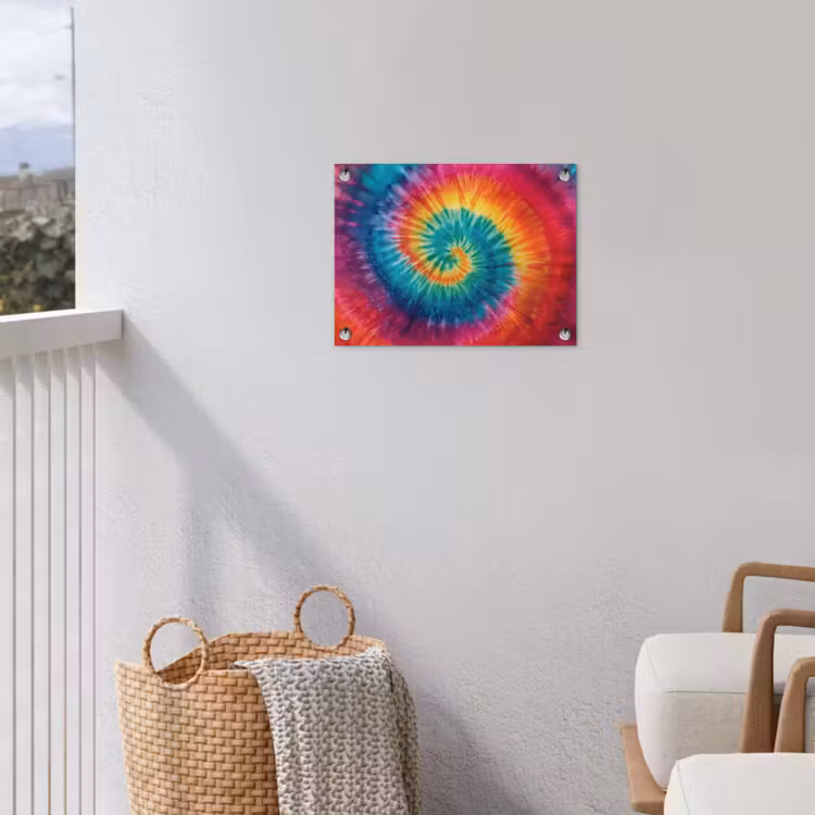 Tuinposter - Regenboogkleuren - Tie dye - — 3