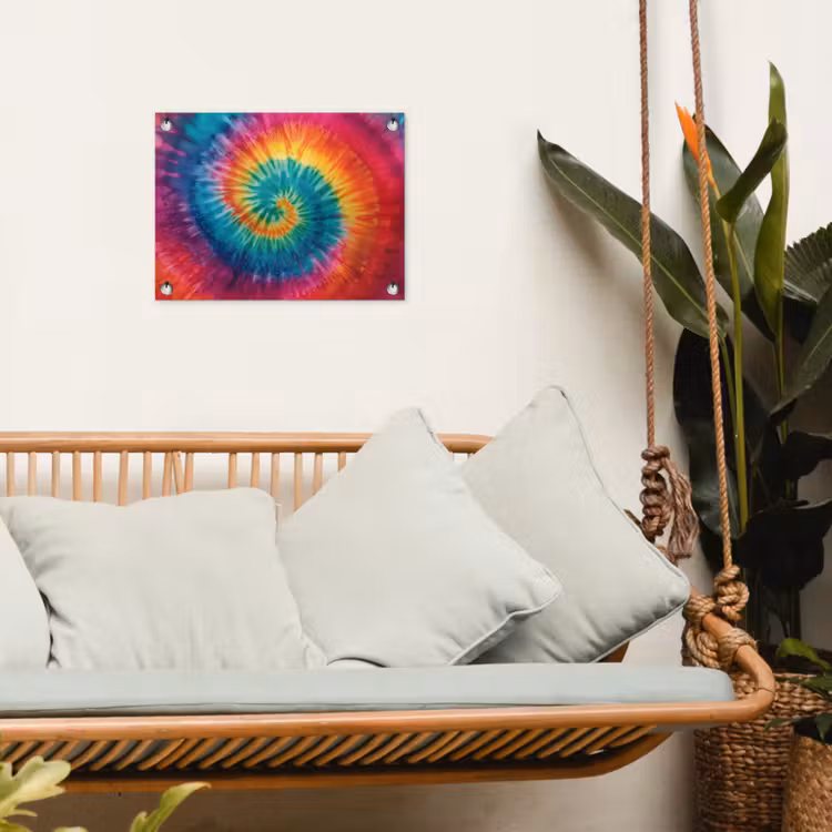 Tuinposter - Regenboogkleuren - Tie dye - — 5