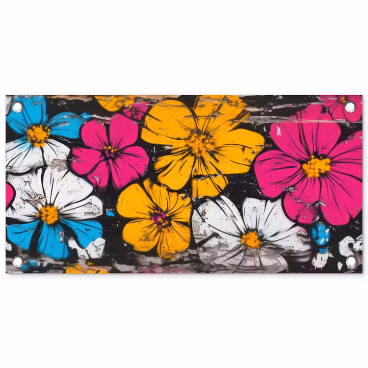 Tuinposter - Street Art - Bloemen - Mix — 1