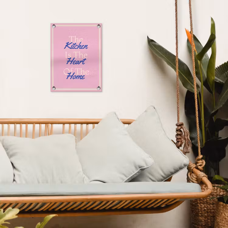 Tuinposter - Tekst - Blauw - Keuken - Kader — 5