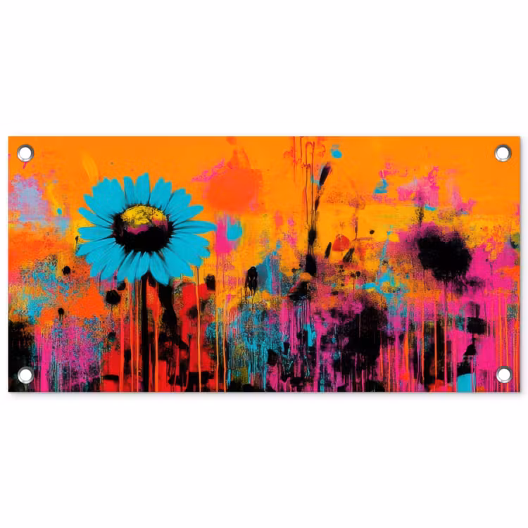 Tuinposter - Zonnebloemen - Abstract - Oranje — 1