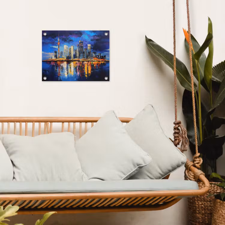 Tuinposter - Skyline Toronto - Modern - Stadslicht - Blauw — 5