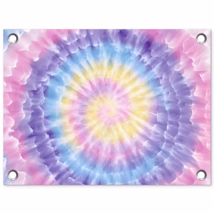 Tuinposter - Spiraal - Tie dye - Pasteltinten — 1
