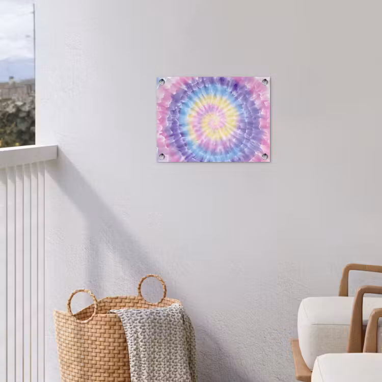 Tuinposter - Spiraal - Tie dye - Pasteltinten — 3