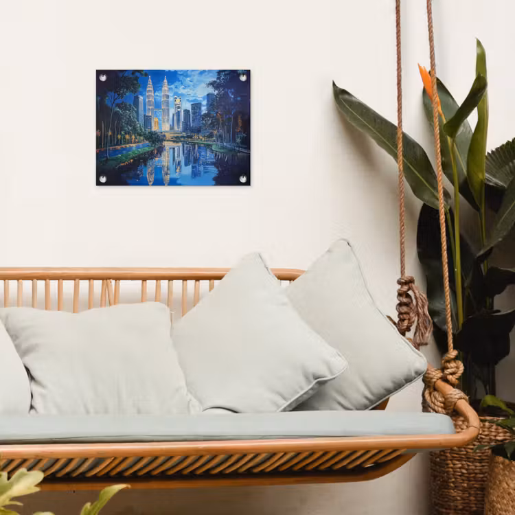 Tuinposter - Stad Kuala Lumpur - Skyline - Wolkenkrabbers - Water — 5