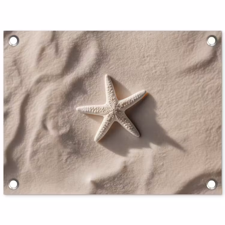 Tuinposter - Strand - Zeester - Zand - Beige — 1