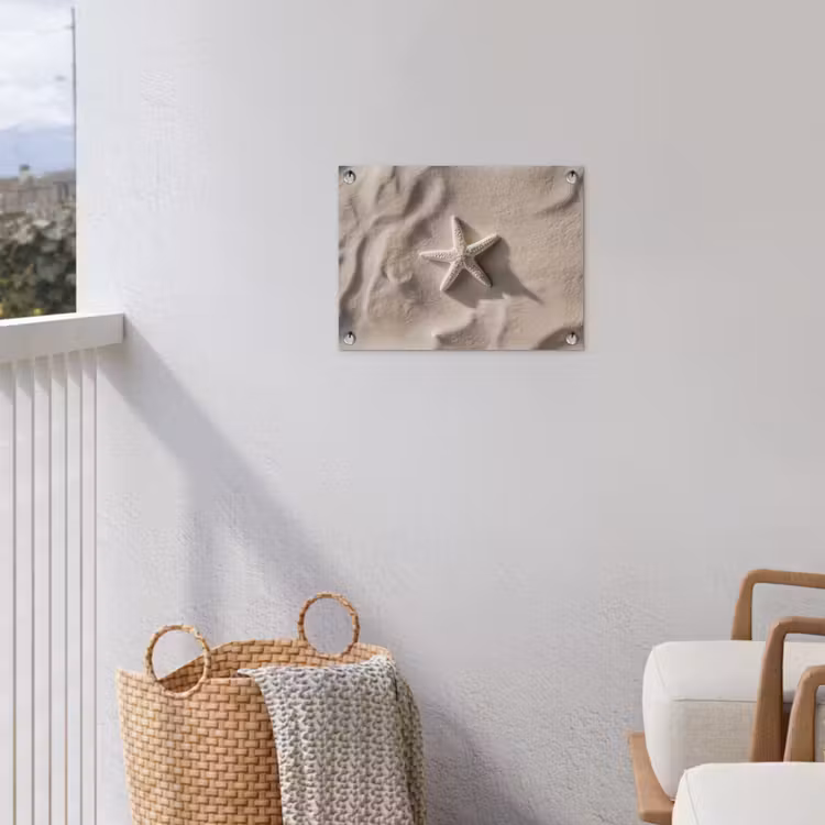 Tuinposter - Strand - Zeester - Zand - Beige — 3