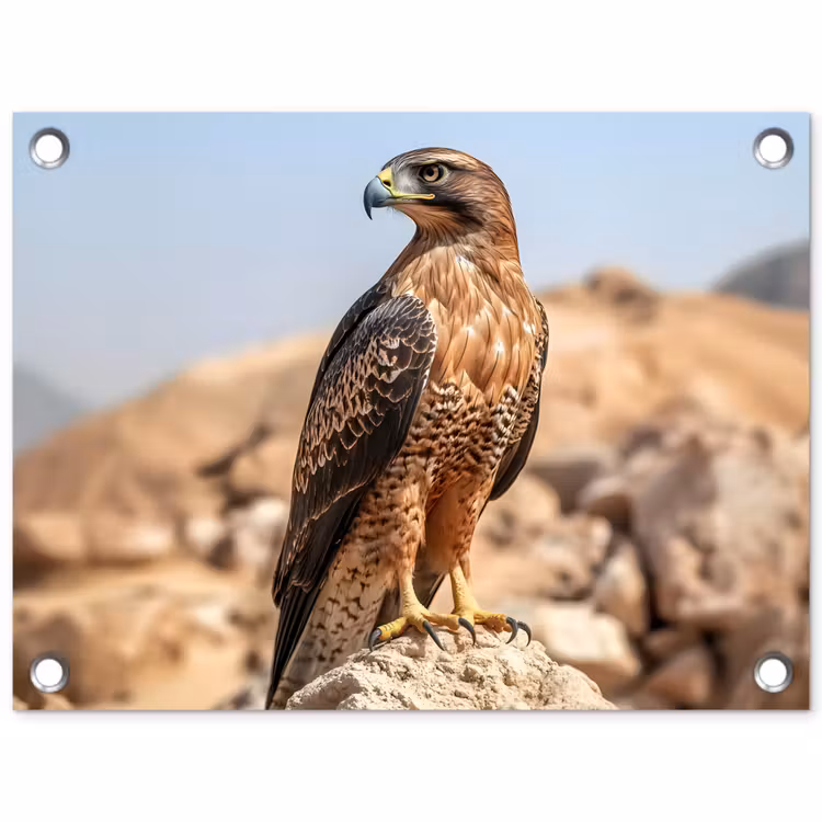 Tuinposter - Valk - Vogel - Rots - Macht — 1