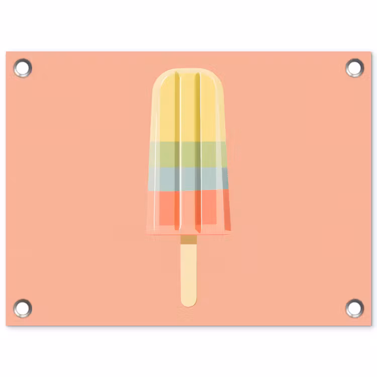 Tuinposter - Waterijsje - Pasteltinten - Minimalistisch — 1