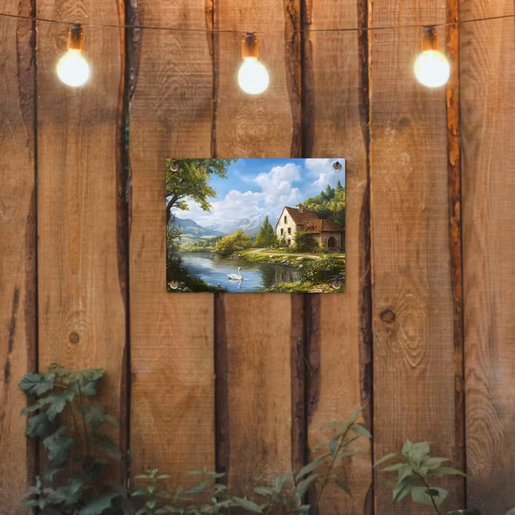 Tuinposter - Zwaan - Bomen - Rust — 2