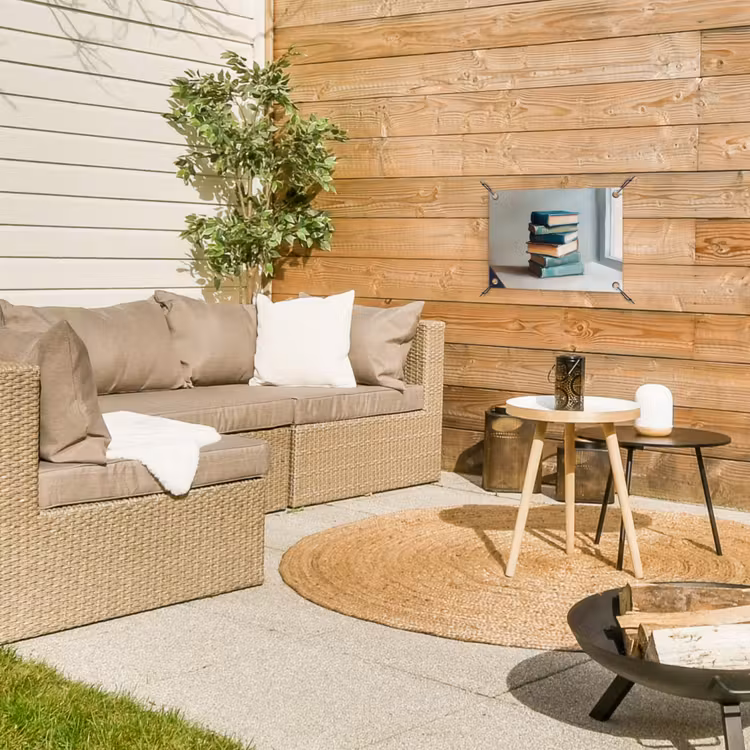 Tuinposter - Stapel - Boeken - Groen - Daglicht — 4