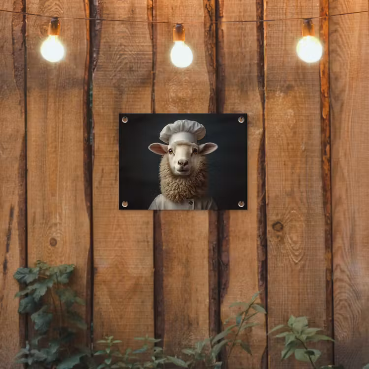 Tuinposter - Schaap - Wol - Kok — 2