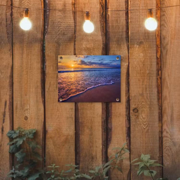 Tuinposter - Zee - Strand - Zonsondergang - Wolken - Horizon — 2