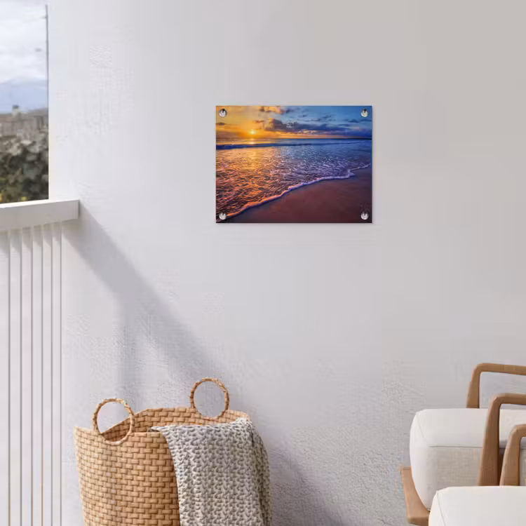 Tuinposter - Zee - Strand - Zonsondergang - Wolken - Horizon — 3