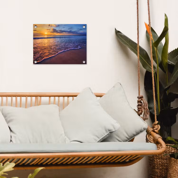 Tuinposter - Zee - Strand - Zonsondergang - Wolken - Horizon — 5