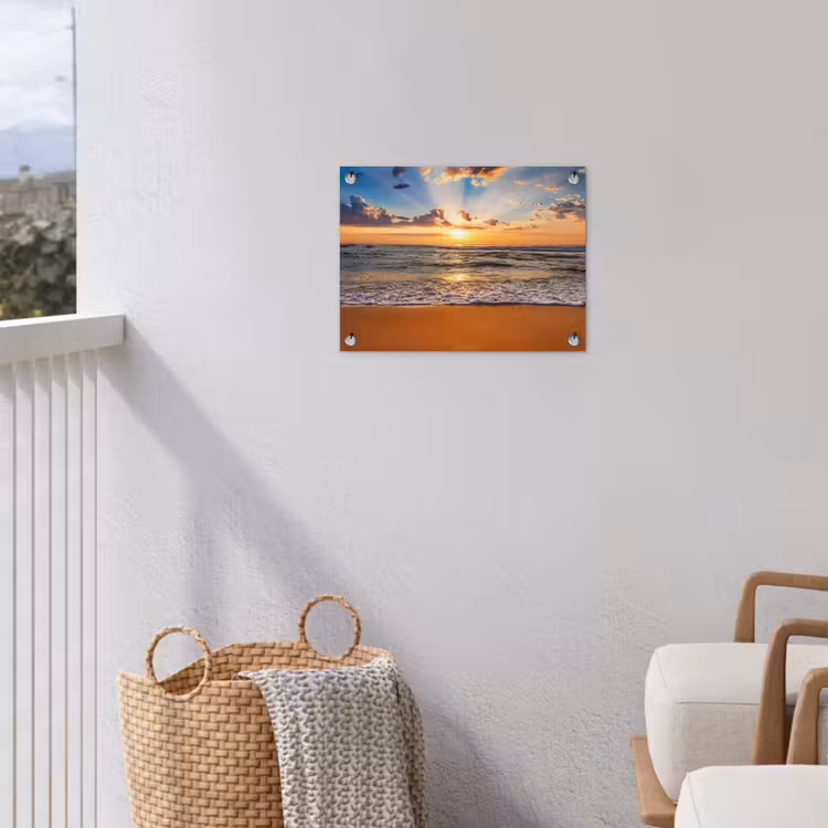 Tuinposter - Strand - Zonsondergang - Zee - Wolken - Horizon — 3