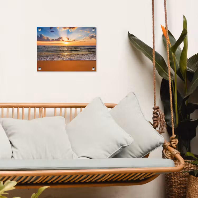 Tuinposter - Strand - Zonsondergang - Zee - Wolken - Horizon — 5