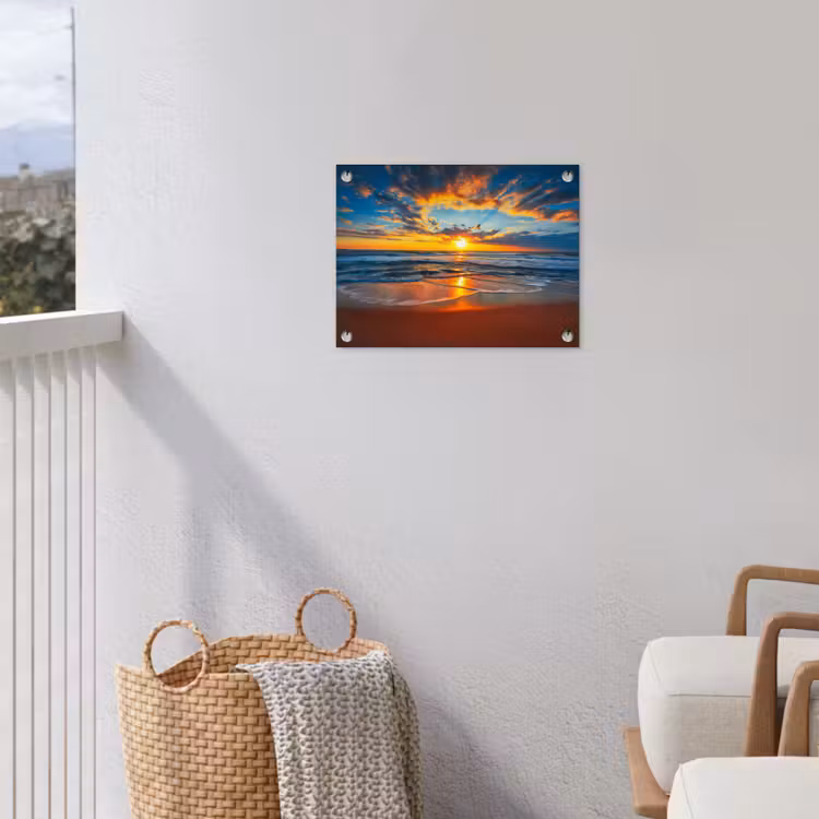 Tuinposter - Vurige Zonsopgang aan Zee — 3