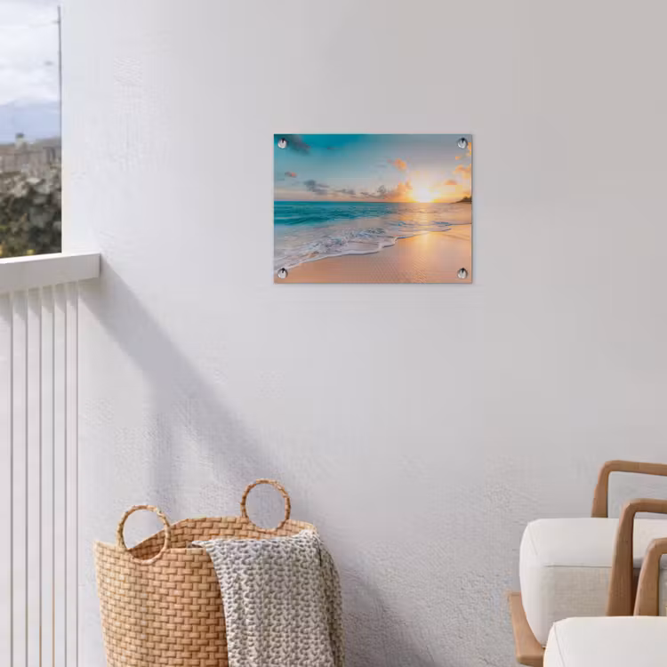 Tuinposter - Zonsondergang - Strand - Zee - Zomer - Blauw — 3