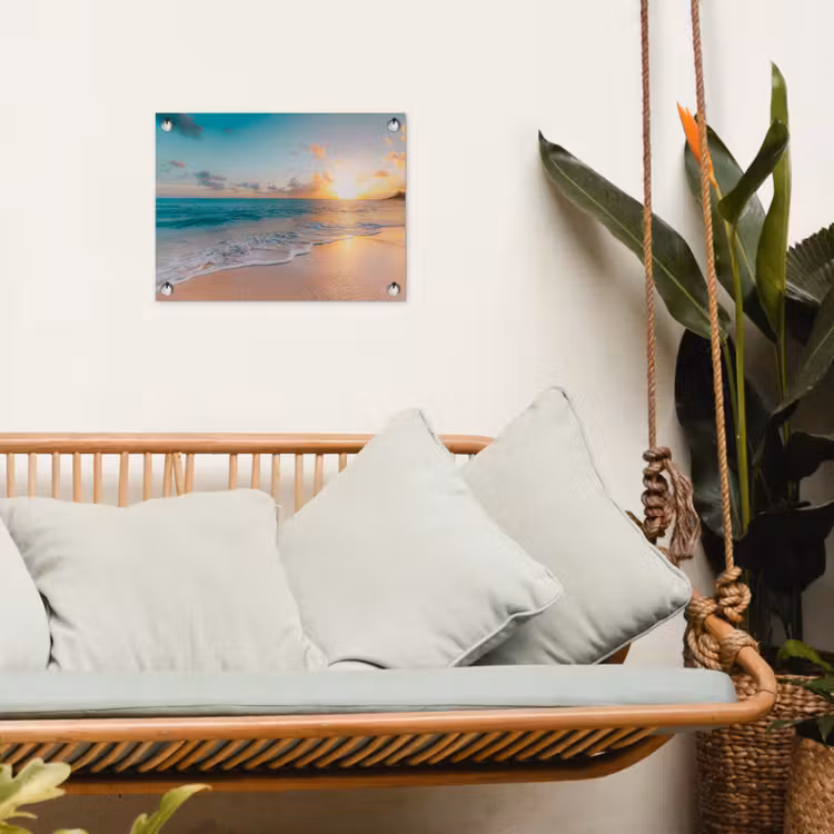 Tuinposter - Zonsondergang - Strand - Zee - Zomer - Blauw — 5