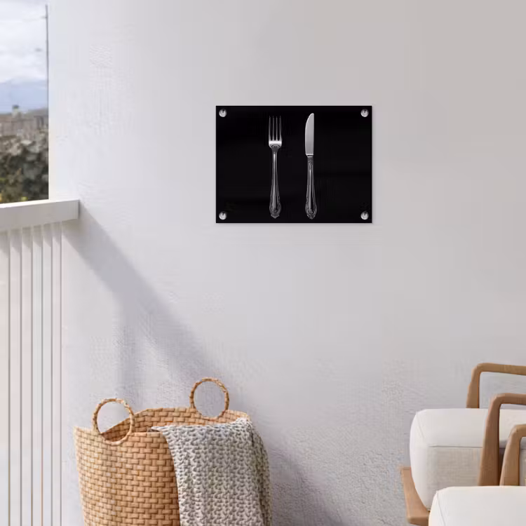 Tuinposter - Vork - Mes - Zilver — 3