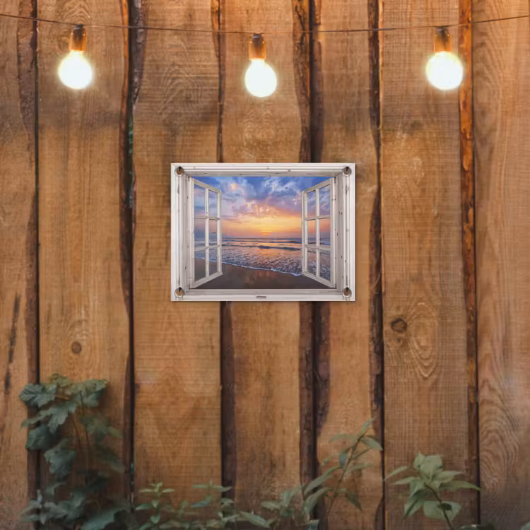 Tuinposter - Zonsondergang aan zee — 2