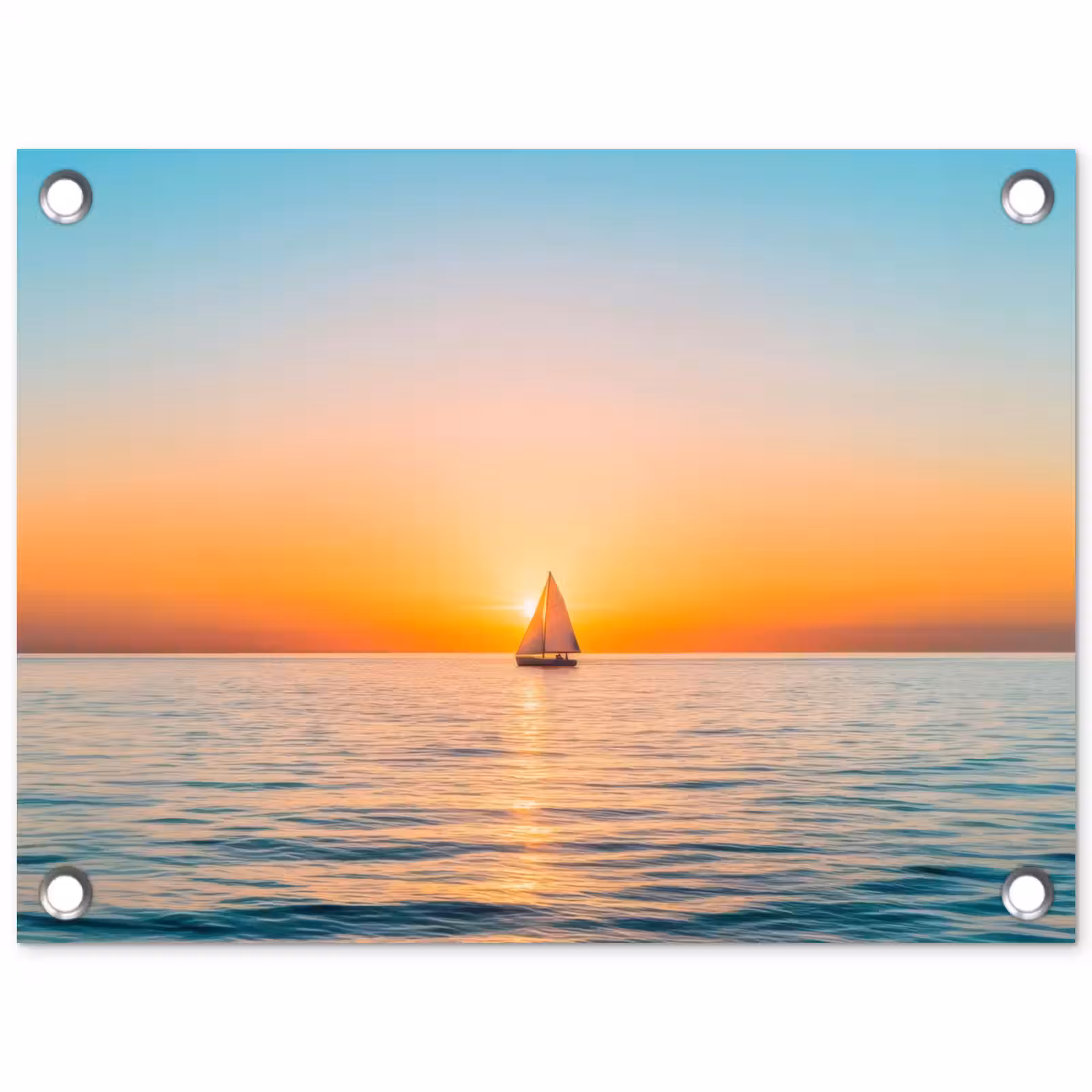 Tuinposter - Zee - Zeilboot - Zonsondergang — 1