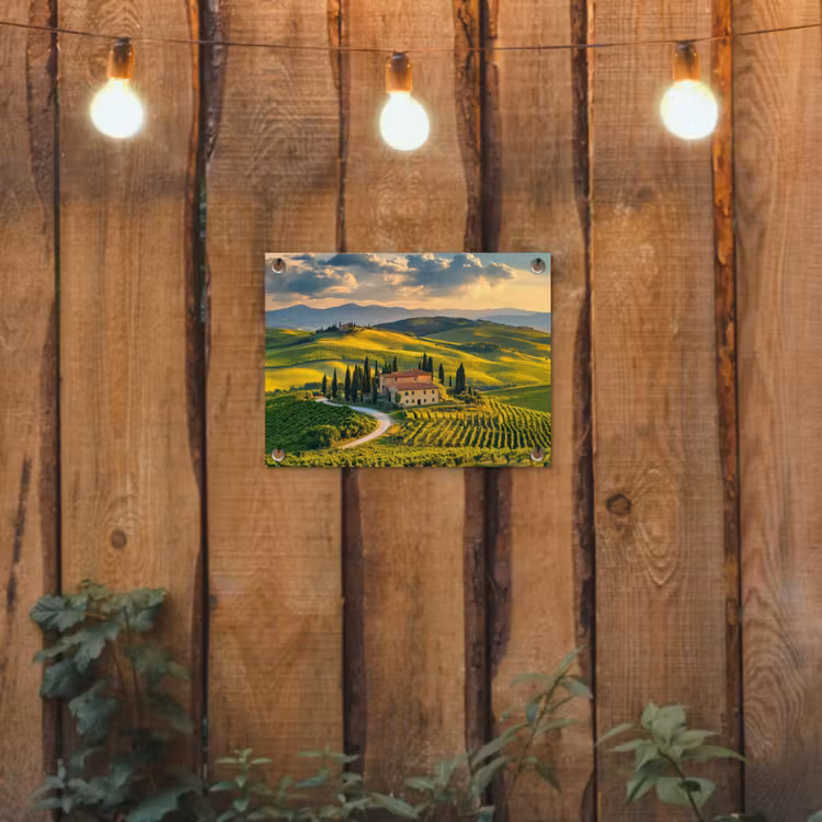 Tuinposter - Toscane - Landschap - Wijngaarden — 2