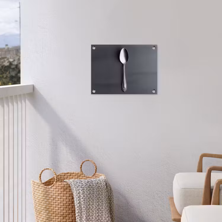Tuinposter - Zilver - Metaal - Lepel — 3
