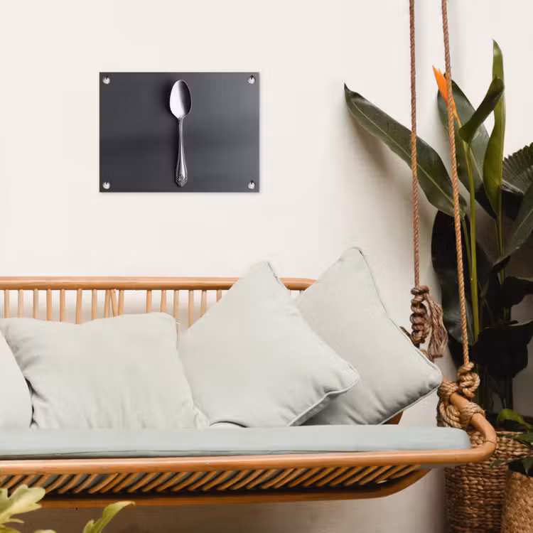 Tuinposter - Zilver - Metaal - Lepel — 5