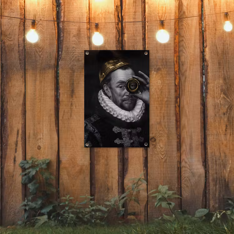 Tuinposter - Willem van Oranje - Adriaen Thomasz - Goud - Lens — 2