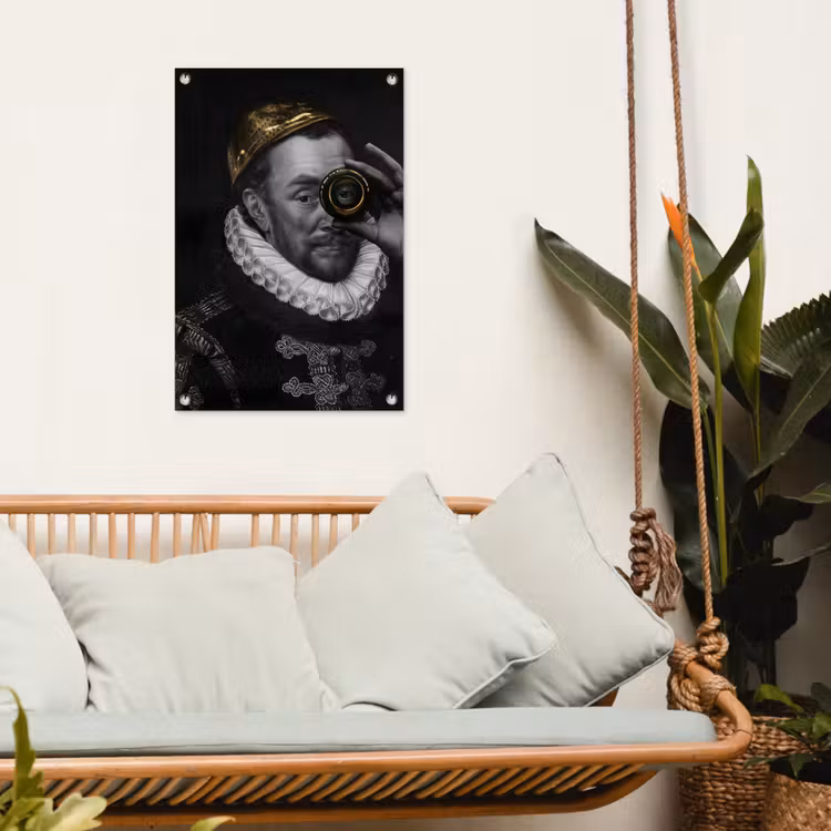 Tuinposter - Willem van Oranje - Adriaen Thomasz - Goud - Lens — 5
