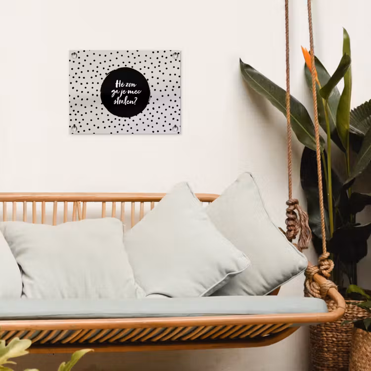 Tuinposter - Quotes - Tekst - Hé zon ga je mee stralen? - Zon — 5