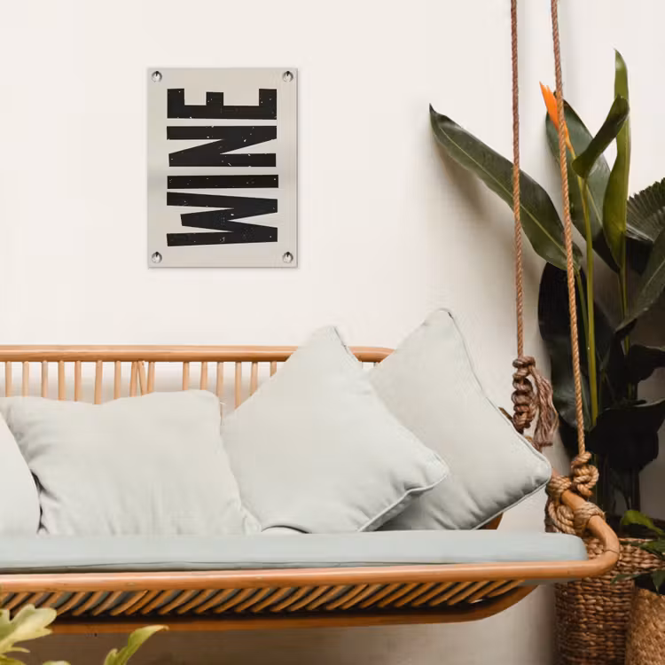 Tuinposter - Zwart - Wijn - Decoratie - Vintage — 5