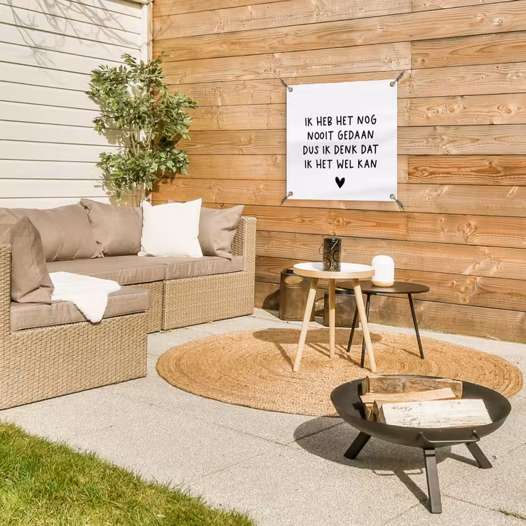 Tuinposter - Spreuken - Quotes - Ik heb het nog nooit gedaan dus — 4