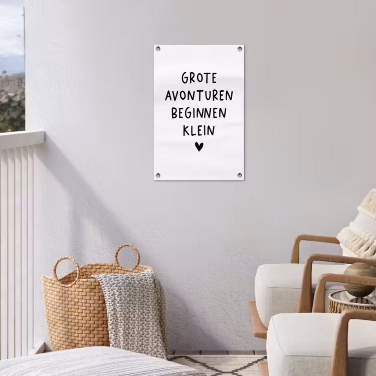 Tuinposter - Quotes - Spreuken - Grote avonturen beginnen klein — 3