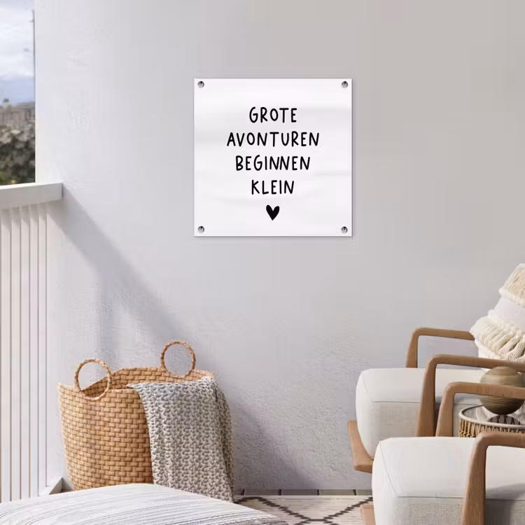 Tuinposter - Spreuken - Grote avonturen beginnen klein - Quotes — 3