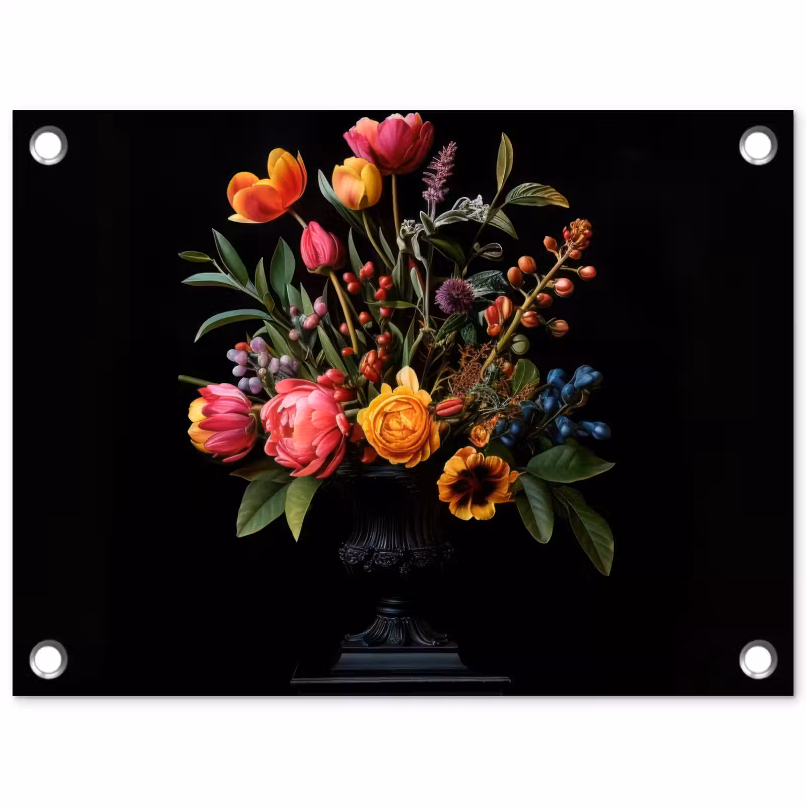 Tuinposter - Tulpen - Bessen - Boeket - Vaas — 1