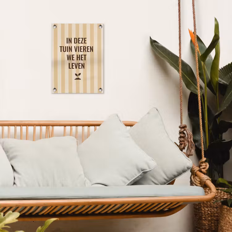 Tuinposter - Tuin - Quote - Strepen - Zomer — 5