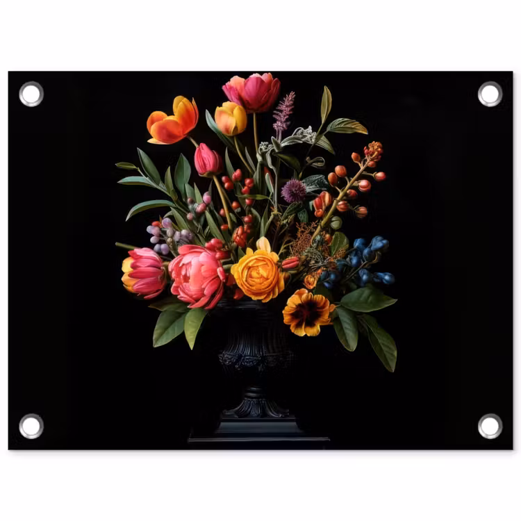Tuinposter - Tulpen - Bessen - Boeket - Vaas — 1