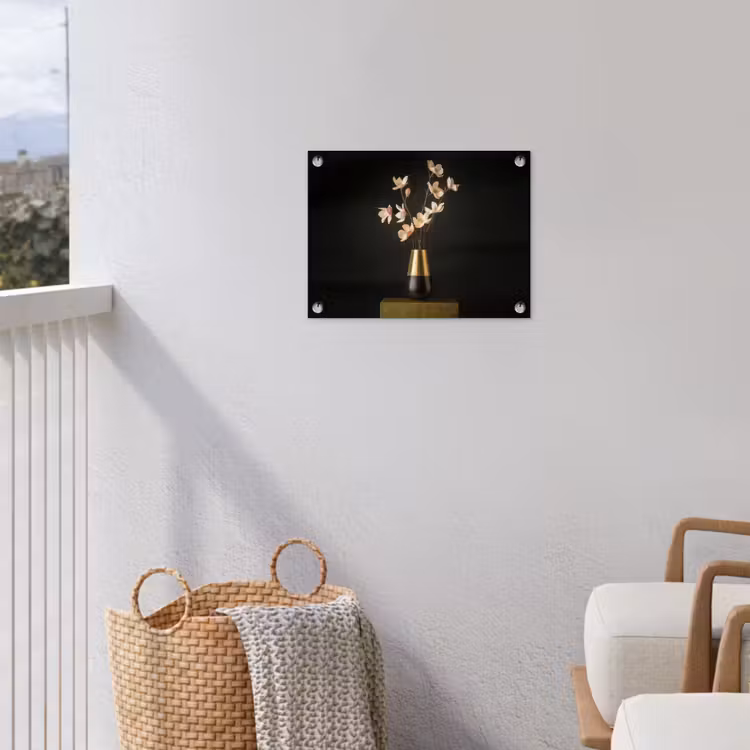 Tuinposter - Sierlijk - Boeket - Goud - Vaas — 3