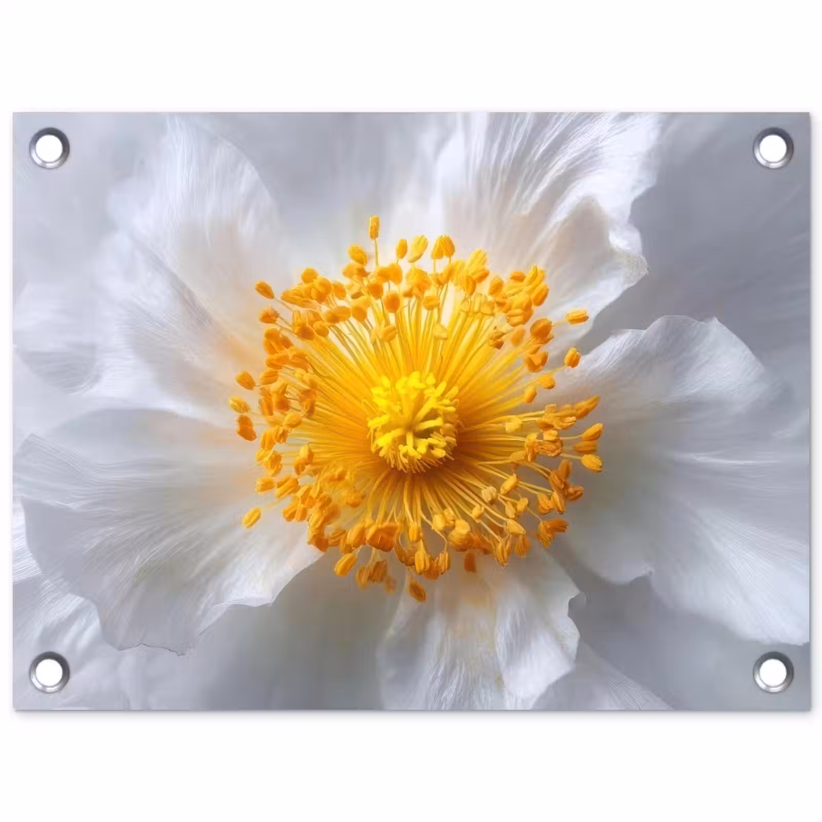 Tuinposter - Wit - Bloem - Elegant — 1
