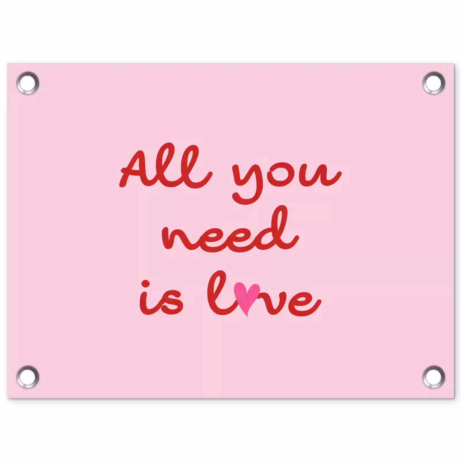 Tuinposter - Tekst - Roze - Love - Hart — 1